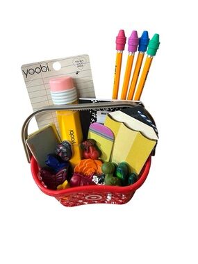 Teacher Appreciation Week Gift Basket With Handmade Crayons NEW